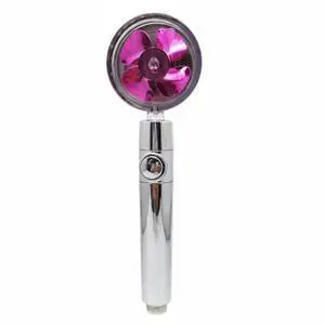 High Pressure Shower Head Adjustable 360° Rotation Turbine Water Saving Shower - Purple High Pressure Shower Head Adjustable 360° Rotation Turbine Water Saving Shower - Purple