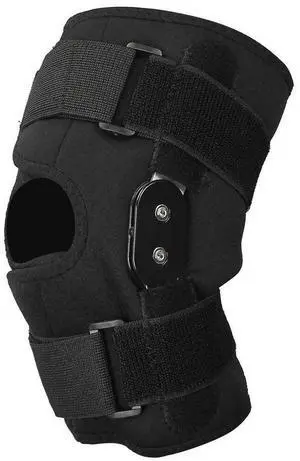 Knee Brace Compression Sleeve Hinged Joint Support Open Patella Stabilizer Wrap - 3XL Knee Brace Compression Sleeve Hinged Joint Support Open Patella Stabilizer Wrap - 3XL