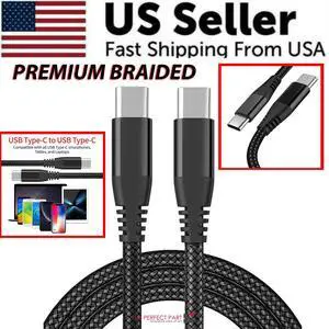 Braided USB C Type-C Fast Charging Data SYNC Charger Cable Cord 3/6/10FT Lot - 6FT Braided USB C Type-C Fast Charging Data SYNC Charger Cable Cord 3/6/10FT Lot - 6FT