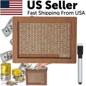 Cash Vault Wooden Savings Box Wooden Cash Saver Money Saving Box With Countdown - Five Thousand Dollars Cash Vault Wooden Savings Box Wooden Cash Saver Money Saving Box With Countdown - Five Thousand Dollars