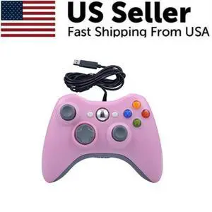 Wired Controller USB For PC Compatible With Xbox 360 / Windows 7 8 10 11 Gamepad - Pink Wired Controller USB For PC Compatible With Xbox 360 / Windows 7 8 10 11 Gamepad - Pink