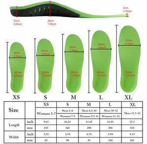 Orthotic Shoe Insoles Inserts Flat Feet High Arch Support For Plantar Fasciitis - Large Orthotic Shoe Insoles Inserts Flat Feet High Arch Support For Plantar Fasciitis - Large
