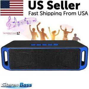 Bluetooth Speaker Wireless Waterproof Outdoor Stereo Bass USB/TF/FM Radio LOUD - Blue Bluetooth Speaker Wireless Waterproof Outdoor Stereo Bass USB/TF/FM Radio LOUD - Blue