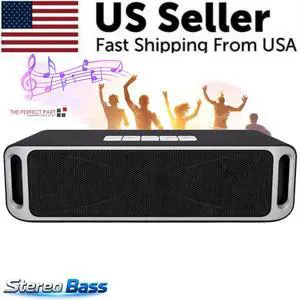 Bluetooth Speaker Wireless Waterproof Outdoor Stereo Bass USB/TF/FM Radio LOUD - Gray Bluetooth Speaker Wireless Waterproof Outdoor Stereo Bass USB/TF/FM Radio LOUD - Gray