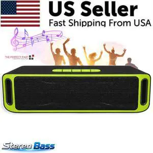 Bluetooth Speaker Wireless Waterproof Outdoor Stereo Bass USB/TF/FM Radio LOUD - Army Green Bluetooth Speaker Wireless Waterproof Outdoor Stereo Bass USB/TF/FM Radio LOUD - Army Green