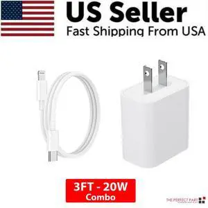 Super Fast Charger Type C For iPhone 14 13 12 11 Pro Max XS XR 8 7 6 Plus USB-C - 20W Adapter + 3FT Cable Super Fast Charger Type C For iPhone 14 13 12 11 Pro Max XS XR 8 7 6 Plus USB-C - 20W Adapter + 3FT Cable