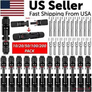 10/20/50/100/200 Pairs Male Female Solar Cable Connectors For DIY Solar Panel US - 50 Pairs 10/20/50/100/200 Pairs Male Female Solar Cable Connectors For DIY Solar Panel US - 50 Pairs