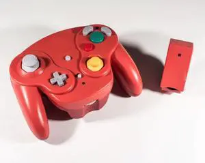 Wireless Game Controller With Adapter For Original Gamecube Retro Classic GC NGC - Red Wireless Game Controller With Adapter For Original Gamecube Retro Classic GC NGC - Red