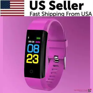 Fitness Smart Watch Activity Tracker Heart Rate For Women Men Oxygen BP Monitor - Purple Fitness Smart Watch Activity Tracker Heart Rate For Women Men Oxygen BP Monitor - Purple
