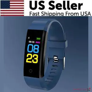 Fitness Smart Watch Activity Tracker Heart Rate For Women Men Oxygen BP Monitor - Blue Fitness Smart Watch Activity Tracker Heart Rate For Women Men Oxygen BP Monitor - Blue