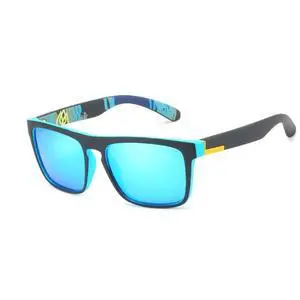 Square Polarized Sunglasses For Men Women Outdoor Sports Driving Glasses Golfing - Blue Square Polarized Sunglasses For Men Women Outdoor Sports Driving Glasses Golfing - Blue