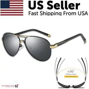 Polarized Sunglasses Men Driving Sport Outdoor Glasses Black Male Eyewear UV400 - Style 2 - Gold W/ Black Lens Polarized Sunglasses Men Driving Sport Outdoor Glasses Black Male Eyewear UV400 - Style 2 - Gold W/ Black Lens