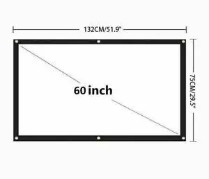 Portable Foldable Projector Screen 16:9 HD Outdoor Home Cinema Theater 3D Movie - 60 in Portable Foldable Projector Screen 16:9 HD Outdoor Home Cinema Theater 3D Movie - 60 in