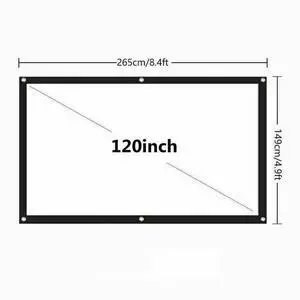 Portable Foldable Projector Screen 16:9 HD Outdoor Home Cinema Theater 3D Movie - 120 in Portable Foldable Projector Screen 16:9 HD Outdoor Home Cinema Theater 3D Movie - 120 in