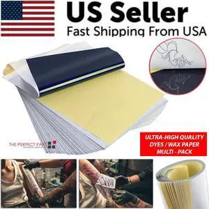 Tattoo Transfer Paper Stencil Carbon Thermal Tracing Hectograph Supplies Sheets - 100 Pack Tattoo Transfer Paper Stencil Carbon Thermal Tracing Hectograph Supplies Sheets - 100 Pack