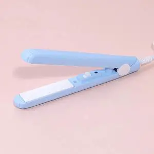 Mini Portable Hair Iron Hair Straightener Curler Professional Hair Irons Ceramic - Blue Mini Portable Hair Iron Hair Straightener Curler Professional Hair Irons Ceramic - Blue