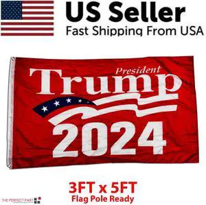 3x5' 2024 President Donald Trump Flag Take America Back Save USA Again Banner - #8 Red Trump 2024 3x5' 2024 President Donald Trump Flag Take America Back Save USA Again Banner - #8 Red Trump 2024