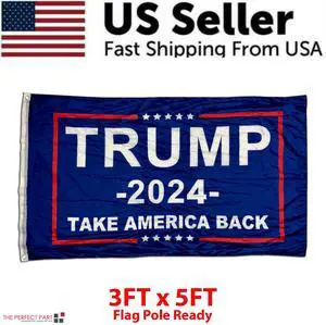 3x5' 2024 President Donald Trump Flag Take America Back Save USA Again Banner - #1 Blue Take America Back 3x5' 2024 President Donald Trump Flag Take America Back Save USA Again Banner - #1 Blue Take America Back