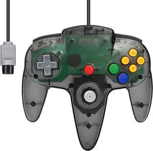 New Wired Controller Joystick Compatible With Nintendo 64 N64 Video Game Console - Transparent Black New Wired Controller Joystick Compatible With Nintendo 64 N64 Video Game Console - Transparent Black