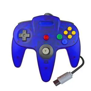 New Wired Controller Joystick Compatible With Nintendo 64 N64 Video Game Console - Transparent Blue New Wired Controller Joystick Compatible With Nintendo 64 N64 Video Game Console - Transparent Blue