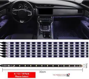 Lot Waterproof 12''/15 DC 12V Motor LED Strip Underbody Light For Car Motorcycle - White Lot Waterproof 12''/15 DC 12V Motor LED Strip Underbody Light For Car Motorcycle - White