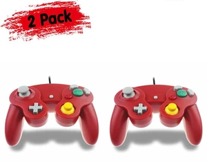 2 Pack Wired NGC Controller Gamepad for Nintendo GameCube GC & Wii U Console USA - Red / Red 2 Pack Wired NGC Controller Gamepad for Nintendo GameCube GC & Wii U Console USA - Red / Red