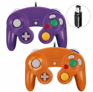 2 Pack Wired NGC Controller Gamepad for Nintendo GameCube GC & Wii U Console USA - Purple / Orange 2 Pack Wired NGC Controller Gamepad for Nintendo GameCube GC & Wii U Console USA - Purple / Orange