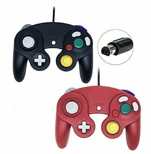 2 Pack Wired NGC Controller Gamepad for Nintendo GameCube GC & Wii U Console USA - Black / Red 2 Pack Wired NGC Controller Gamepad for Nintendo GameCube GC & Wii U Console USA - Black / Red