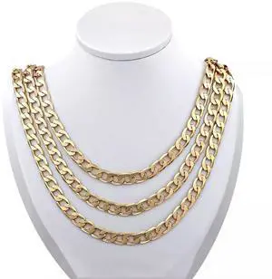 Stainless Steel Gold Silver Chain Cuban Curb Womens Mens Necklace 3/5/7/9/11mm - Gold Stainless Steel Gold Silver Chain Cuban Curb Womens Mens Necklace 3/5/7/9/11mm - Gold