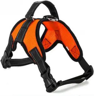 No Pull Dog Pet Harness Adjustable Control Vest Dogs Reflective XS S M Large XXL - Orange Mesh No Pull Dog Pet Harness Adjustable Control Vest Dogs Reflective XS S M Large XXL - Orange Mesh