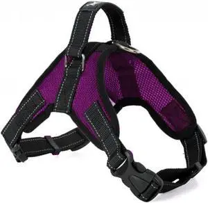 No Pull Dog Pet Harness Adjustable Control Vest Dogs Reflective XS S M Large XXL - Purple Mesh No Pull Dog Pet Harness Adjustable Control Vest Dogs Reflective XS S M Large XXL - Purple Mesh