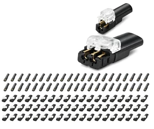 80 PCS Plug-In Quick Wire Connectors, Reusable Clamp Terminal Blocks for Cables 80 PCS Plug-In Quick Wire Connectors, Reusable Clamp Terminal Blocks for Cables