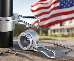 2PCS Flag Pole Ring Aluminum Alloy for 0.75-1 in Pole 360° Rotating Tangle Free 2PCS Flag Pole Ring Aluminum Alloy for 0.75-1 in Pole 360° Rotating Tangle Free