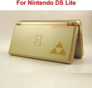Replacement Housing for Nintendo DS Lite Glass Lens Shell Gold Zelda Triforce