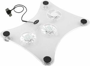 3 Fans USB Cooler Cooling Pad Stand LED Light Radiator For Laptop PC Notebook