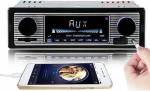 Bluetooth Vintage Car FM Radio MP3 Player USB Classic Stereo Audio Receiver  AUX