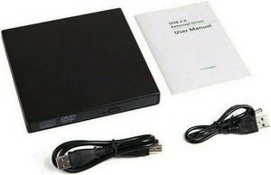 Slim External CD DVD RW Drive USB 3.0 Writer Burner Player Black For Laptop PC