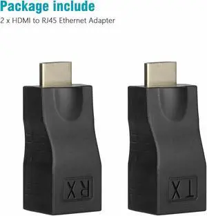 4K 1080P HDMI Extender to RJ45 Over Cat 5e/6 Network LAN Ethernet Adapter 2PCS