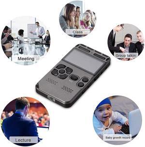 64GB Rechargeable LCD Digital Audio Sound Voice Recorder Dictaphone MP3 Player
