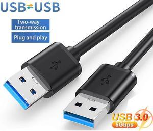 USB 3.0 A Male to A Male Cable Data Transfer Super Speed Power Charger Metal 6FT