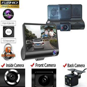 1080P 4" Dual Lens HD Car DVR Rearview Video Dash Cam Recorder Camera G-Sensor