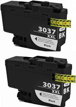 2 Black Compatible Ink Cartridge for Brother LC3037 LC 3037 for Brother MFC-J5845DW MFC-J5945DW MFC-J6545DW J6945DW