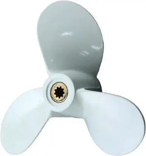 Asaki 6E0-45941-01-EL Fits on Yamaha Outboard 4, 5 HP Propeller 7 1/2X8 Right White