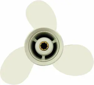 Asaki 63V-45941-10-EL Fits Yamaha Outboard 15 20HP Propeller White 3X9 1/4X12 8 Spline