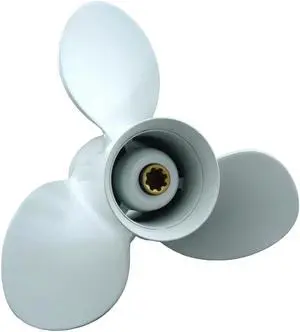 Asaki 63V-45947-00-EL  Fits Yamaha Outboard Motor 9.9-15 HP Propeller White 9 1/4X8 Right Hand