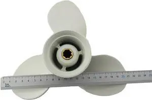 Asaki 63V-45952-00-EL Fits Yamaha Outboard 9.9 15 20 HP Propeller  White 9 1/4X10 8 Splines Right