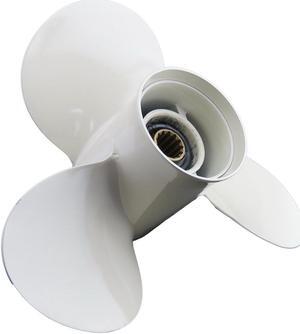 Asaki 69W-45947-00-EL Fits Yamaha Motor 30-60 HP Propeller 5/8X11 White Right 663-45947-02-EL 69W-45947-00-EL 3X11