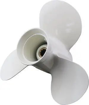 Asaki 664-45945-00-EL Fits Yamaha Outboard 20 25 30 HP Propeller Hélice 9 7/8X10 1/2 White Right Hand