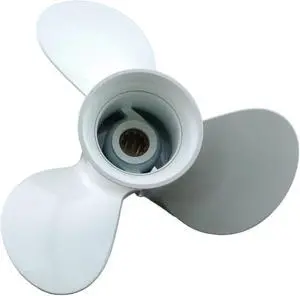 Asaki 664-45947-01-EL Fits Yamaha Outboard Motor 20 25 30 HP Propeller hélice White 3X9 7/8X11 1/4