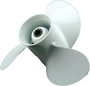 Asaki 664-45949-02-EL Fits Yamaha 20-30HP 20MSHV F25MSHC 30ESH Propeller White Right 3X9 7/8X13